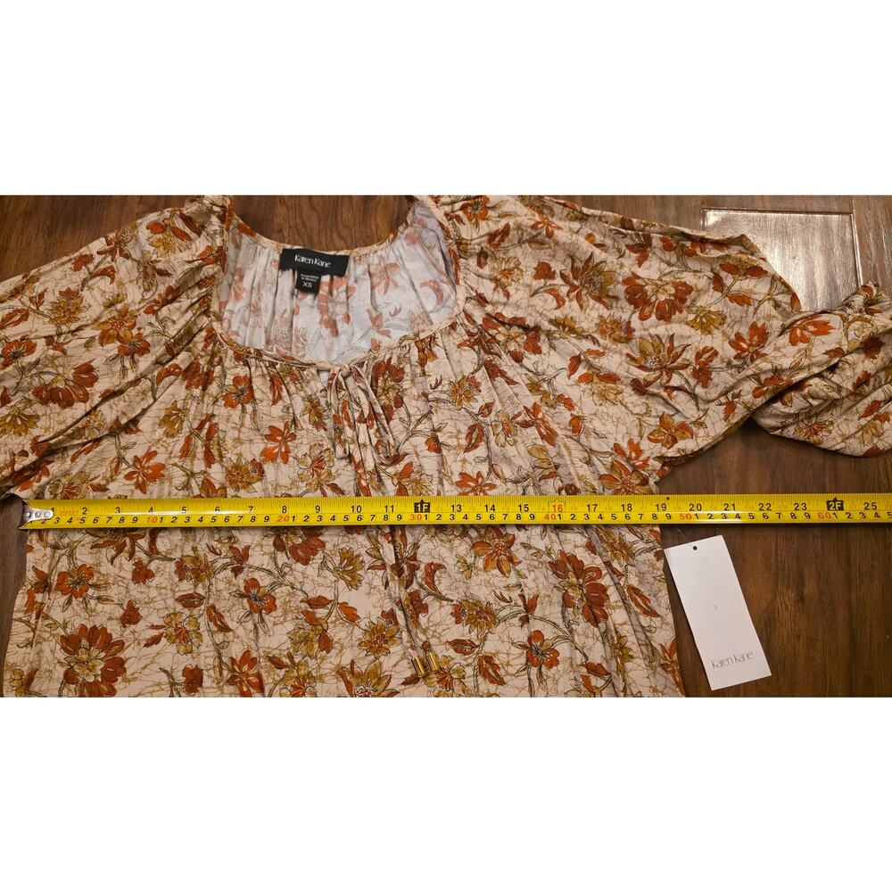 Nwt Karen Kane floral boho peasant blouse - Picture 5 of 6